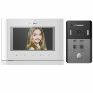 prix tunisie Kit Vidéophone COMMAX CDV-77M + Door Caméra DRC- 4Y  Écran LCD TFT couleur 7"  Plaque de rue de résolution 1MP LED blanche intégrée Design moderne, facile à utiliser et à installer  Système audio clair Alimentation: AC 100-240V, 50/60Hz Garantie: 1an